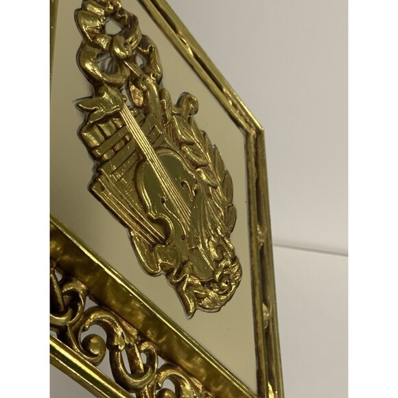 Vintage Hollywood Regency diamond shape wall decor set 2 Dart Syroco - Picture 10 of 11